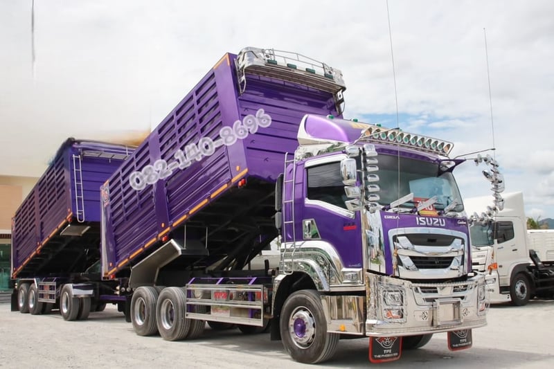 สิบล้อดั้มพ์พ่วง ISUZU FXZ 360 แรงม้า ผลิตปี 66 แต่งหน้า GIGA (2533) สิบล้อดั้มพ์พ่วง ISUZU FXZ 360 แรงม้า ผลิตปี 66 แต่งหน้า GIGA (2533)