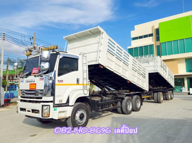 🔥💥 โปรลดกระหน่ำต่ำกว่าทุน ดั้มพ์พ่วง360 💥🔥 สิบล้อดั้มพ์พ่วง ISUZU FXZ 360แรง ปี 65 (9575,9576)