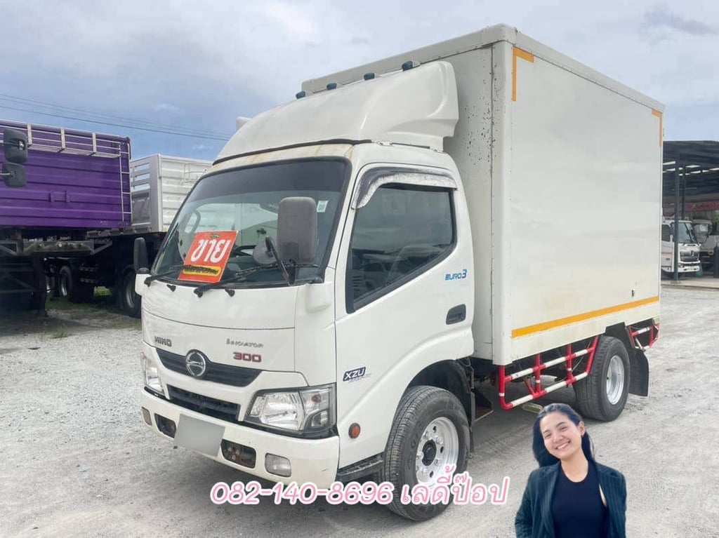 สี่ล้อตู้จัมโบ้ HINO XZU 136แรง ปี 2561 (4583)