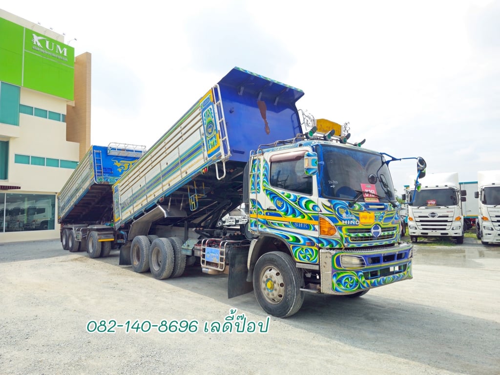สิบล้อดั้มพ์พ่วง HINO FM1A 344แรง ปี 2556 (3163,3164)