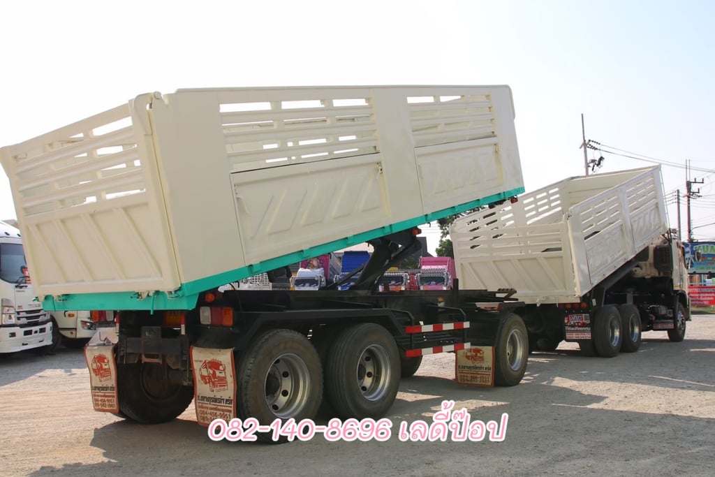 สิบล้อดั้มพ์พ่วงแม่ลูก HINO 500 FM1A 344แรง ปี 2557 (6379,8972)