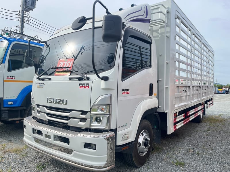 ISUZU FRR 210แรงม้า รถบรรทุก 6ล้อ กระบะคอกสูง ปี2022 (1694)