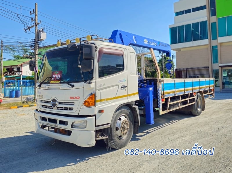 หกล้อกระบะติดเครน TADANO 8 ตัน 3 ปลอก HINO FG8J 212แรง ปี 2556 (7098)