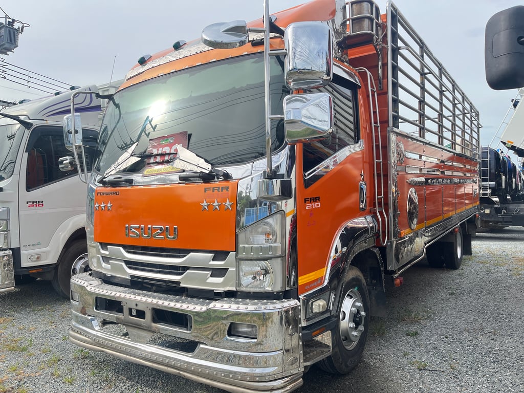ISUZU FRR 210แรงม้า รถบรรทุก 6ล้อ กระบะคอกสูง ปี2020 (3563)