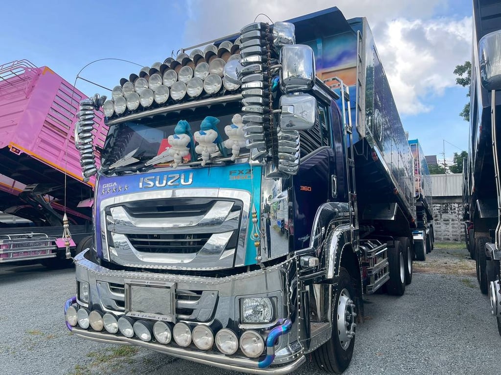 สิบล้อดั้มพ์พ่วงแม่ลูก ISUZU FXZ 360แรง ปี 66 (5236,2075)