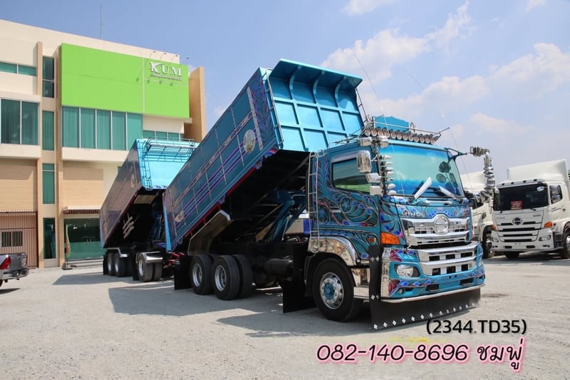 💥ขายตัด สิบล้อดัมพ์พ่วงแม่ลูก💥  สิบล้อดั้มพ์ HINO FM2P 380 แรง ปี 2564 (2344,TD35)