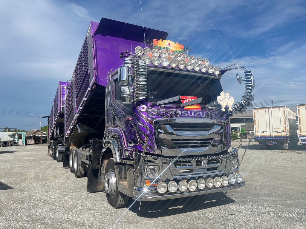 ISUZU FXZ 360แรงม้า รถบรรทุก 10ล้อ พ่วงแม่ลูก ปี2022 (9107,9108)