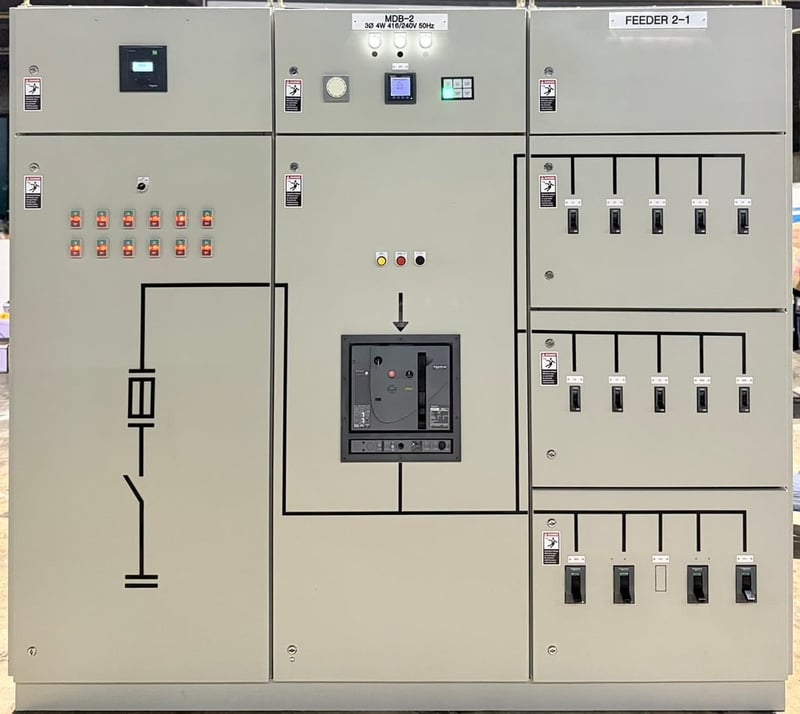 ขายตู้ Mdb Main air circuit breaker Schneider 2000A พร้อม Capbank 30kvar x 12step Pipat 098-2641749