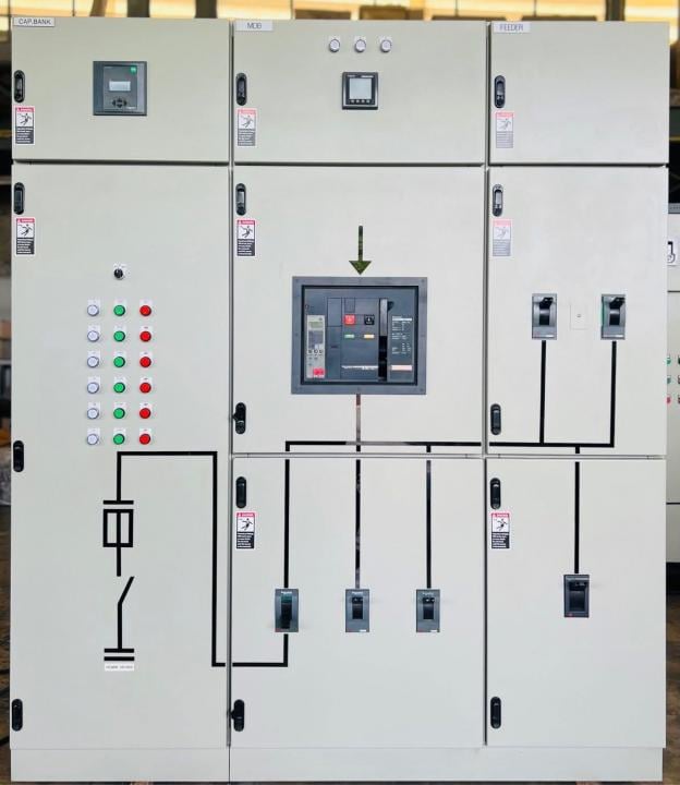 ขายตู้ Mdb Main air circuit breaker Schneider 1600A breaker ย่อย Schneider 6 ตัว 1000A-1 600A-2 คุม capbank 1 ตัว 400A-1 320A-1 Capbank 6x50kvar Pipat Mobile:098-2641749