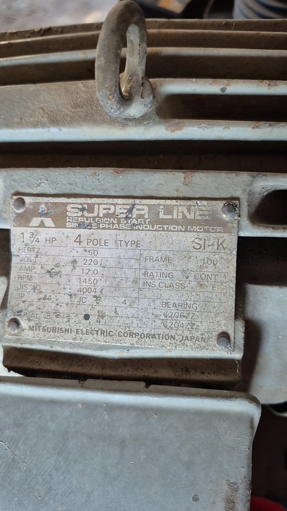 ขายมอเตอร์ มิซูบิชิ 1  แรง  แแรงถ่าน