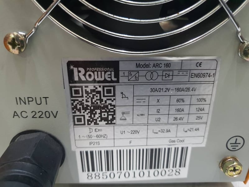 เครื่องเชื่อม Rowel ARC160 ของใหม่เก่าเก็บ