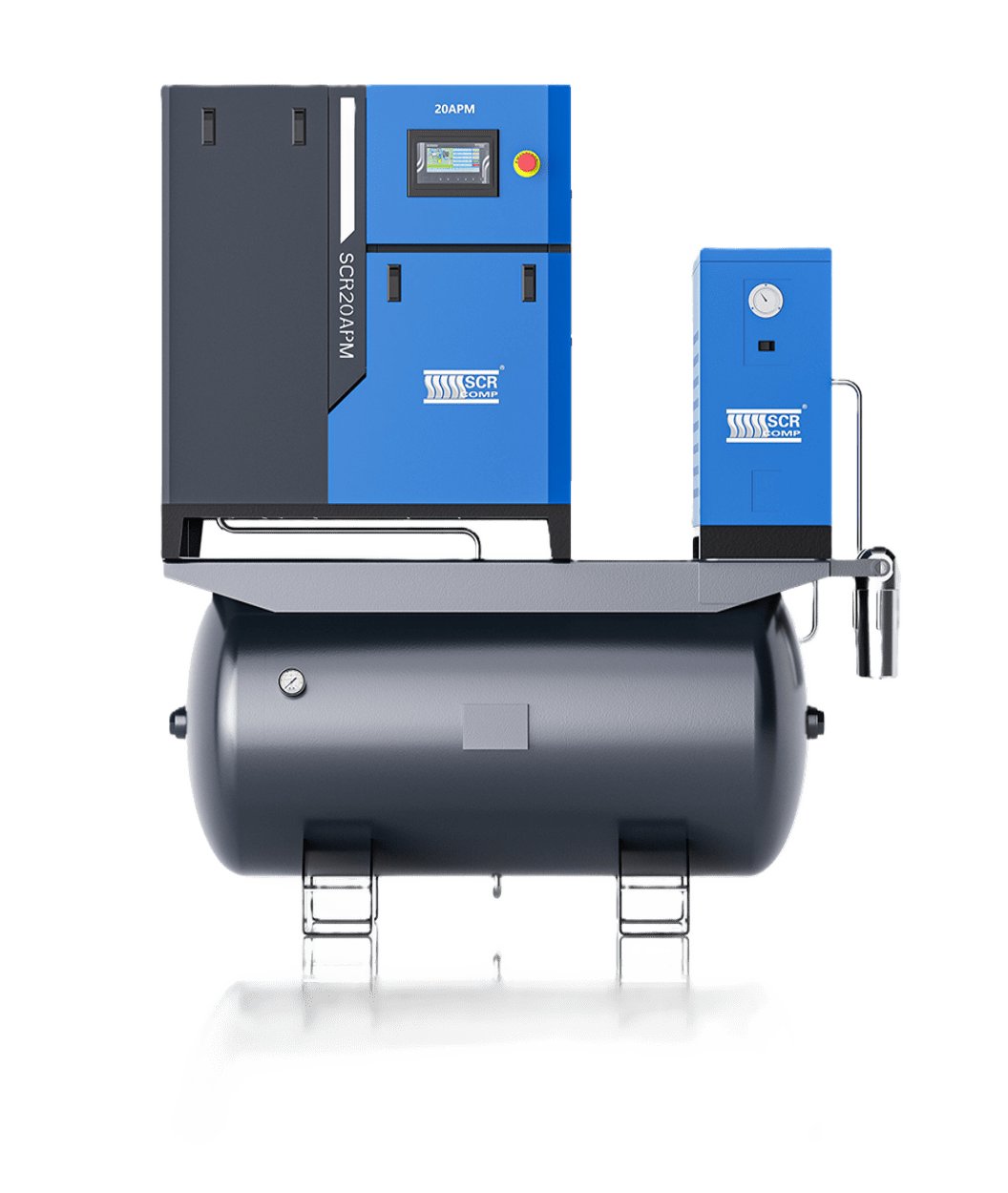 ปั๊มลม สกรู 20 HP ยี่ห้อ SCR 20APM - 16 BAR COMPLETE SET INVERTER GERMANY ประหยัดพลังงาน 30 - 40 เปอร์เซนต์