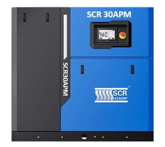 ปั๊มลมสกรู 30 HP ยี่ห้อ SCR 30APM - 16 BAR  INVERTER GERMANY ประหยัดพลังงาน 30 - 40 เปอร์เซนต์