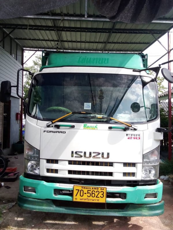 ISUZU FRR 210แรงม้า รถบรรทุก 6ล้อ กระบะเหล็ก ปี2023