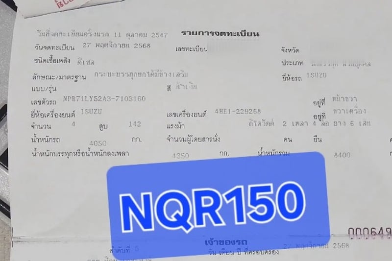 ขาย6ล้อดั้ม5คิว อีซุซุ-NQR-ปึ47-150แรง กระบะดั้ม สามมิตรสภาพสวยพร้อมใช้งาน