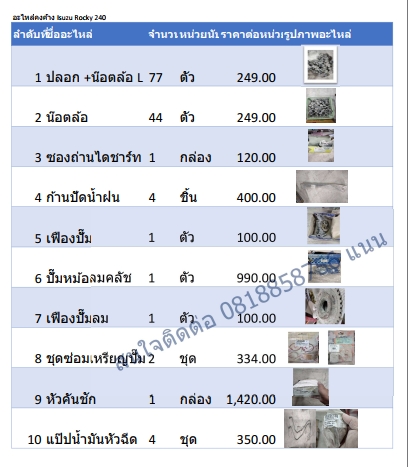 ขายอะไหล่ ISUZU ROCKY240