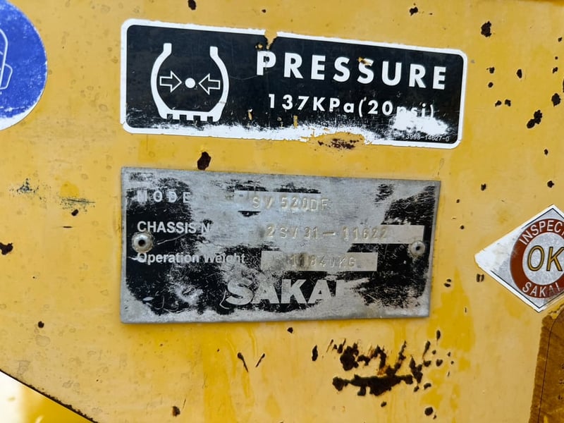 รถบด  SAKAI  SV 520 DF  4,000 ชม   2 เพลา 2 เปลือก  เครื่องดี  1,380,000 ปั้ม แรง เอวแน่น   ไฟฟ้าครบ   เอกสาร เล่มทะเบียน  รถอยู่นครปฐม โทร0626426323