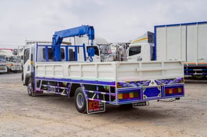 ISUZU FRR รถบรรทุก 6ล้อ กระบะเหล็กติดเครน ปี2018 เลขไมล์ 67,220 กม.