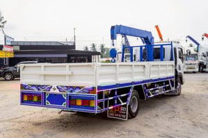 ISUZU FRR รถบรรทุก 6ล้อ กระบะเหล็กติดเครน ปี2018 เลขไมล์ 67,220 กม.