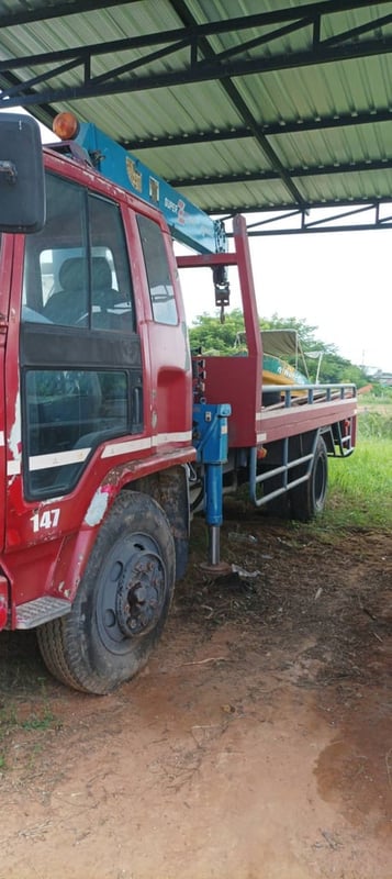 ISUZU FSR11H 145แรงม้า รถบรรทุก 6ล้อ กระบะเหล็กติดเครน ปี1993