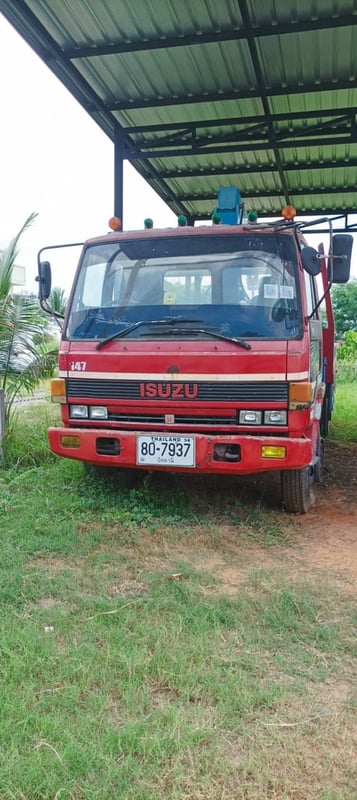 ISUZU FSR11H 145แรงม้า รถบรรทุก 6ล้อ กระบะเหล็กติดเครน ปี1993