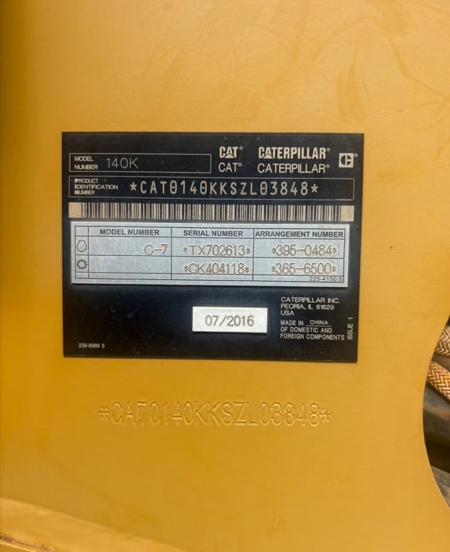 ขายรถเกรดเดอร์CAT 140k ใช้งานดี มีทะเบียน ราคา3.6ล.บาท