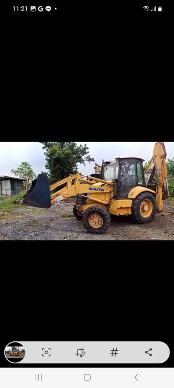 รถหน้าตักหลังขุด komatsu  2เพลา ใช้งานได้ดี มีทะเบียน ราคา399,000