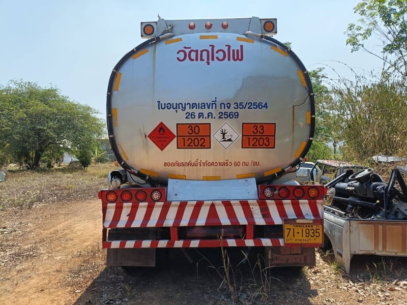 รถพ่วงน้ำมัน scania 410 มีทะเบีบน ใช้งานดี ราคา1,650,000