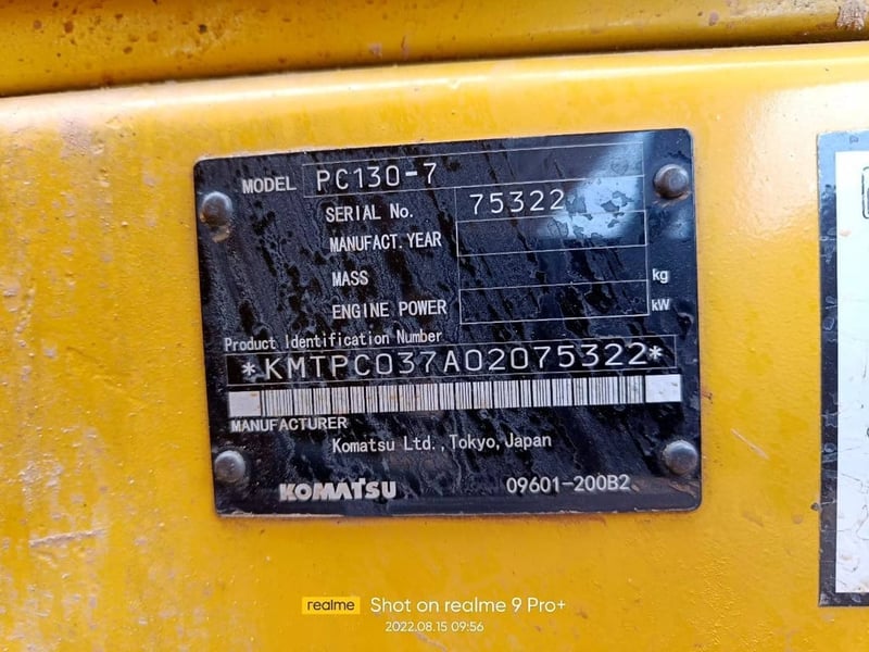 ขายรถแม็คโครkomatsu pc130-7 ใช้งานดี มีทะเบียน ราคา6.8แสน