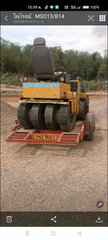 รถบดหน้าเหล็กหลังยาง4ตัน sumitomo ใช้งานได้ดี ใบซื้อขาย ราคา165,000