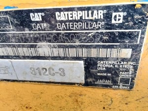 ขายรถแม็คโครCAT 312D  ใช้งานดี ใบอินวอย ราคา6.5แสน