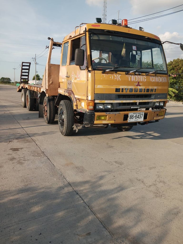 รถ12ล้อ เทเลอ2เพลา mitsubishi ใช้งานดี มีทะเบียน ราคา5.7แสน รถ12ล้อ เทเลอ2เพลา mitsubishi ใช้งานดี มีทะเบียน ราคา5.7แสน