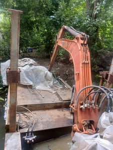 แม็คโครpc15พร้อมโป๊ะ ย.6ม. ก.2.5ม. ใช้งานได้ ใบซื้อขายขายรวม199,000