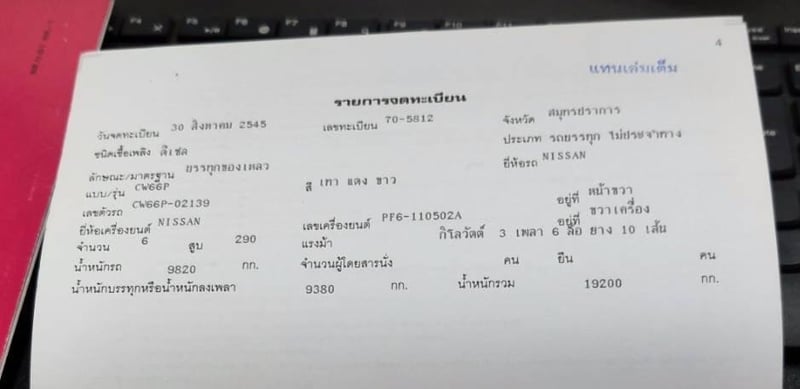 รถ10ล้อน้ำมันปามnissan 290แรง ใช้งานดี มีทะเบียน ราคาถูกดีๆๆ580,000 รถ10ล้อน้ำมันปามnissan 290แรง ใช้งานดี มีทะเบียน ราคาถูกดีๆๆ580,000