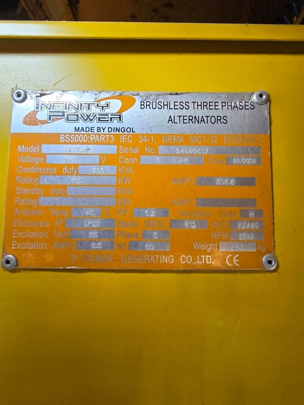 ขายเครื่องปั่นไฟ nipon 200kva  ใช้งานดี ราคา3.3แสน