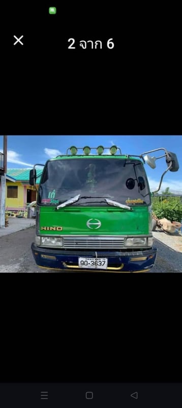 ขายรถ6ล้อดั้มhino 195 มีทะเยียน ใช้งานดี ราคา400,000
