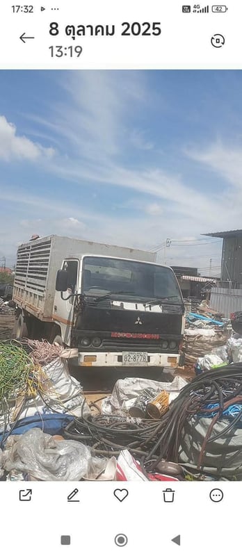 ขายรถ6ล้อดั้มmitsubishi 110แรง มีทะเบียน ใช้งานดี ราคาถูกดี129,000