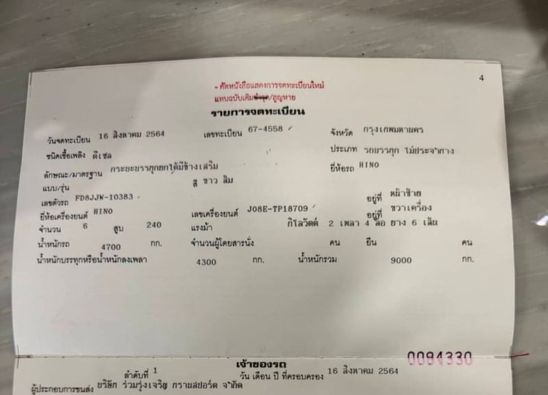 ขายรถ6ล้อดั้มHino fd88jjn 240แรง ใช้งานดี มีทะเยียน ราคา5.8แสน