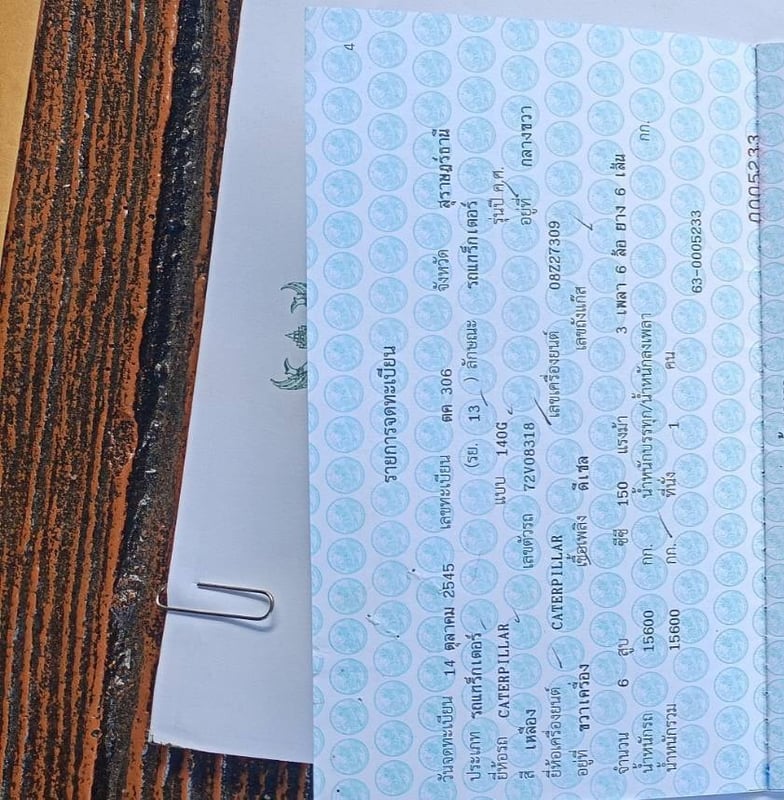 ขายรถเกรดเดอร์ CAT 12G มีทะเบียน ใช้งานดี ราคา1,150,000