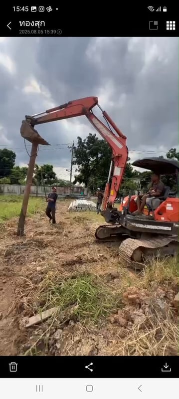 ขายรถแม็คโครkubota 5ton ใช้งานได้มีทะเบียน ราคา3.5แสน