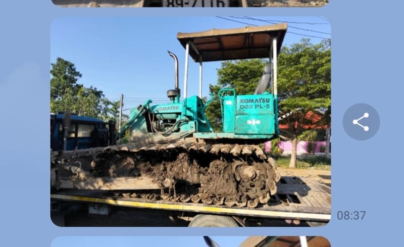 รถแทรกเตอร์komatsu D20p-5 ตีนเป็ด 70cm ใช้งานดี ใบซื้อvาย ราคา165,000