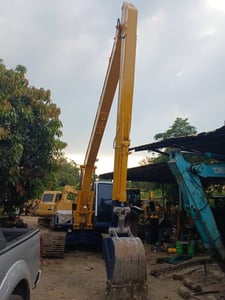 รถแม็คโครkomatsu pc120-5บูมยาว ใช้งานดี ใบซื้อvาย ราคาถูกดี3.7แสน