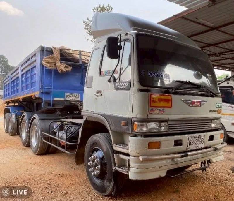 รถพ่วงเทเลอ hino fm2k 260แรง ใช้งานดี มีทะเบียน ราคาถูกดีๆๆ7.8แสน
