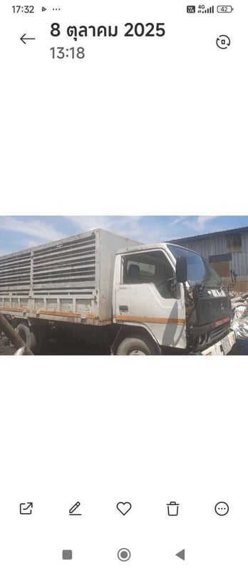 ขายรถ6ล้อดั้มmitsubishi 110แรง มีทะเบียน ใช้งานดี ราคาถูกดี129,000