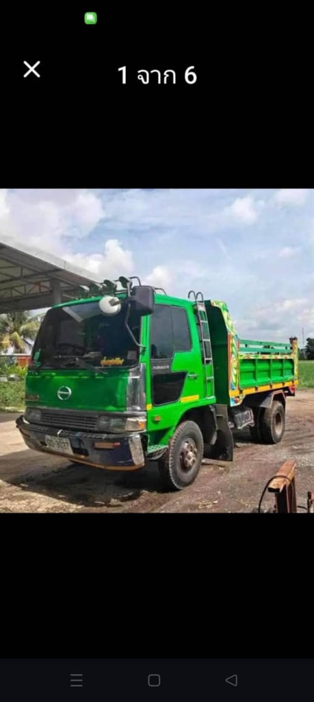 ขายรถ6ล้อดั้มhino 195 มีทะเยียน ใช้งานดี ราคา400,000