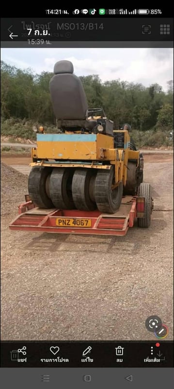 รถบดหน้าเหล็กหลังยาง4ตัน sumitomo ใช้งานได้ดี ใบซื้อขาย ราคา165,000