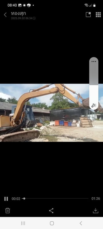 ขายรถแม็คโครkomatsu pc60-3 ใช้งานได้ ใบซื้อvาย ราคา160,000