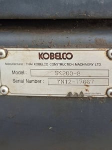 รถแม็คโครkobelco sk200-8ใช้งานดี มีทะเบียน รรคา8.8แสน