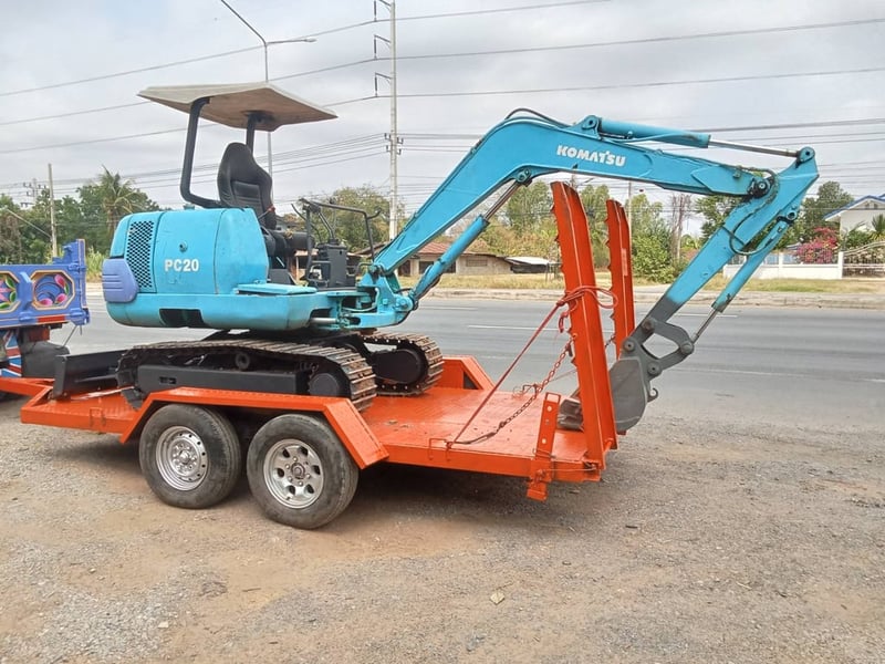 รถแม็คโครพร้อมสาลี่ komatsu pc20-7ใช้งานดี ใบซื้อขายราคา2.4แสน