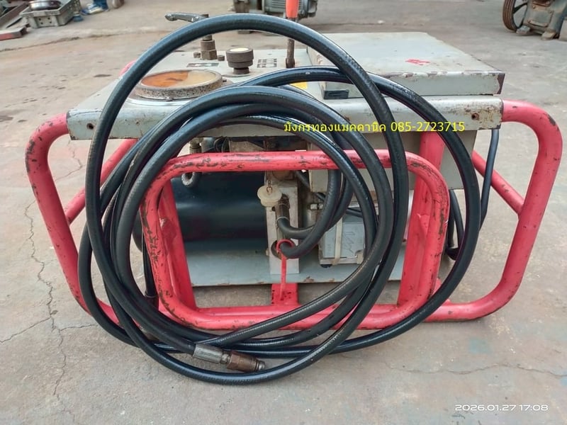 ชุดปั๊มไฮดรอลิก (ไม่รวมกระบอก) ใช้ไฟบ้าน 220V  เดิมใช้เป็นเครื่องเชื่อมท่อพีอีแบบไฮดรอลิก ตัวปั๊มใช้งานได้ปกติ จุดขั้วต่ออื่นไม่ได้ลอง ราคา 5,500 บาทไม่รวมส่ง